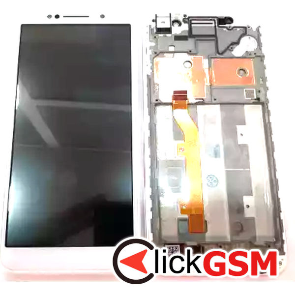 Piesa Piesa Display Cu Touchscreen Si Rama Alb Alcatel 1c 2kdc