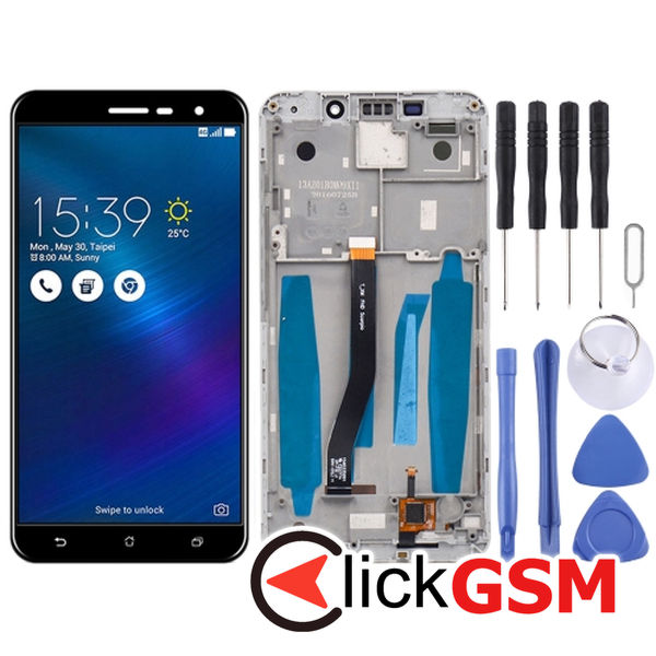 Piesa Display Cu Touchscreen Si Rama Alb Asus Zenfone 3 Laser 4n69