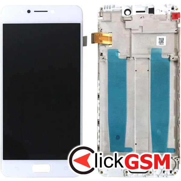 Piesa Display Cu Touchscreen Si Rama Alb Asus Zenfone 4 Max 4qi8