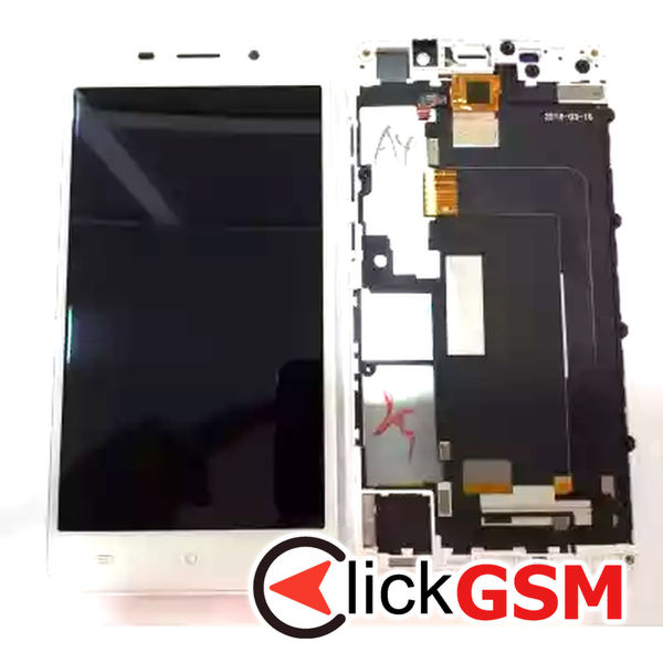 Piesa Display Cu Touchscreen Si Rama Alb Cubot X9 2oa2