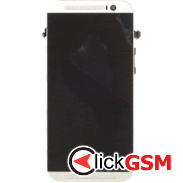 Piesa Display Cu Touchscreen Si Rama Alb Htc One E8 19jc