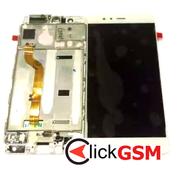 Piesa Display Cu Touchscreen Si Rama Alb Huawei P9 2n1