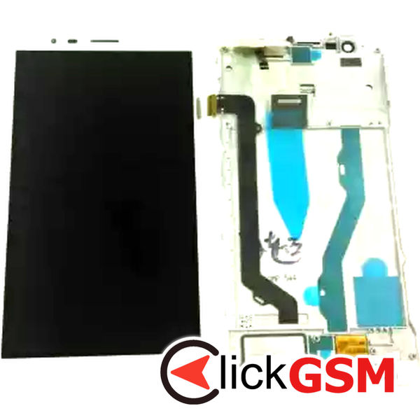 Piesa Display Cu Touchscreen Si Rama Alb Lenovo K5 Note 1n19