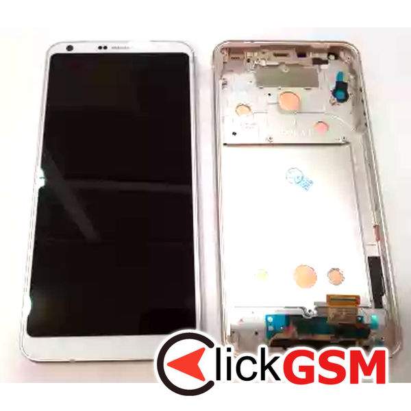 Piesa Display Cu Touchscreen Si Rama Alb Lg G6 1g2n