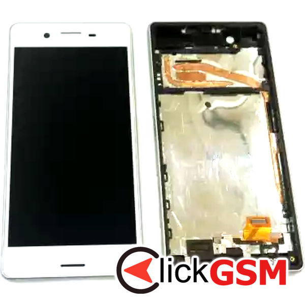 Piesa Piesa Display Cu Touchscreen Si Rama Alb Sony Xperia X 36la