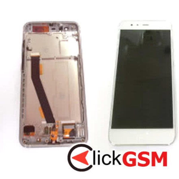 Piesa Display Cu Touchscreen Si Rama Alb Xiaomi Mi 6 389u