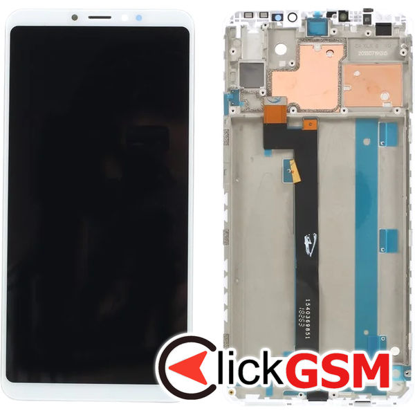 Piesa Display Cu Touchscreen Si Rama Alb Xiaomi Mi Max 3 4wm0