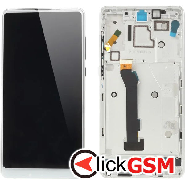 Piesa Display Cu Touchscreen Si Rama Alb Xiaomi Mi Mix 2s 4wk6