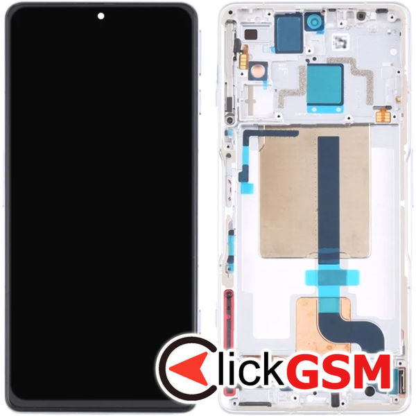 Piesa Display Cu Touchscreen Si Rama Alb Xiaomi Redmi K50 Gaming Edition 4xww