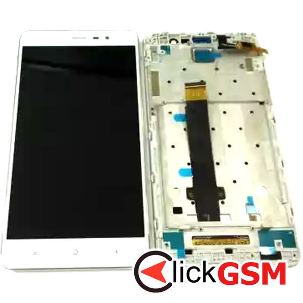 Piesa Display Cu Touchscreen Si Rama Alb Xiaomi Redmi Note 3 Pro 3a6q