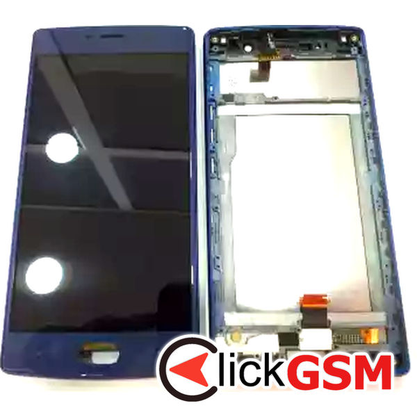 Piesa Piesa Display Cu Touchscreen Si Rama Albastru Doogee Bl7000 2i47