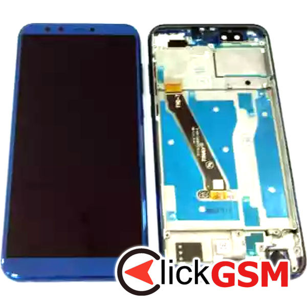 Piesa Display Cu Touchscreen Si Rama Albastru Honor 9 Lite 18w9