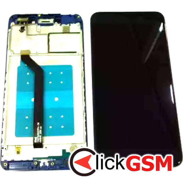 Piesa Display Cu Touchscreen Si Rama Albastru Honor V9 Play 194l