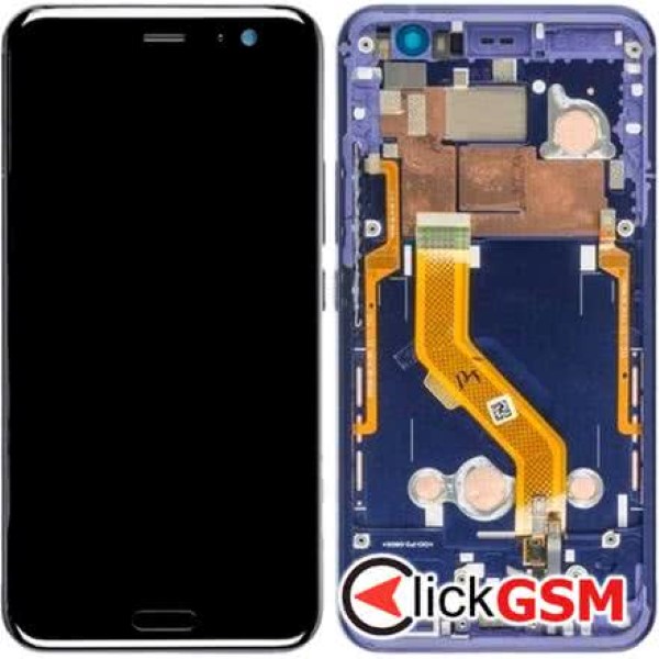 Piesa Display Cu Touchscreen Si Rama Albastru Htc U11 2g2f