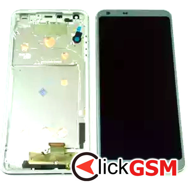 Piesa Piesa Display Cu Touchscreen Si Rama Argintiu Albastru Lg G6 1g4a