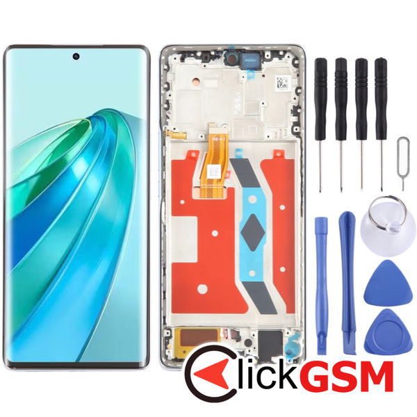 Piesa Display Cu Touchscreen Si Rama Argintiu Honor X9a 5g 2zn7