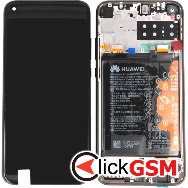 Piesa Display Cu Touchscreen Si Rama Argintiu Huawei P40 Lite 5g 3ccr