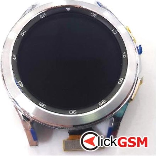 Piesa Display Cu Touchscreen Si Rama Argintiu Samsung Galaxy Watch 4 Classic 42mm 2ja7