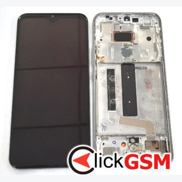 Piesa Display Cu Touchscreen Si Rama Argintiu Xiaomi Mi 10 Lite 5g 37ox