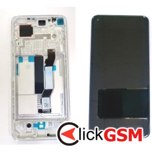 Piesa Display Cu Touchscreen Si Rama Argintiu Xiaomi Mi 10t 37r0