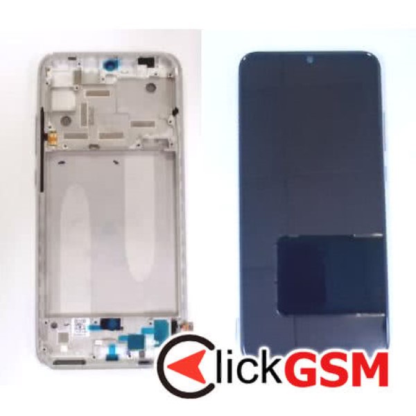 Piesa Display Cu Touchscreen Si Rama Argintiu Xiaomi Mi A3 38l8