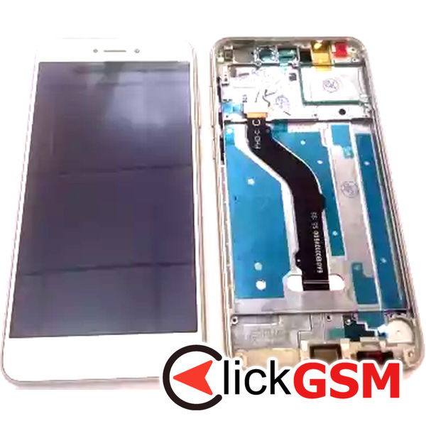 Piesa Display Cu Touchscreen Si Rama Auriu Huawei P8 Lite 2017 2oj