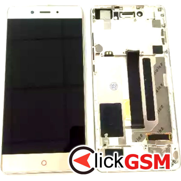 Piesa Piesa Display Cu Touchscreen Si Rama Auriu Nubia Z11 2n77