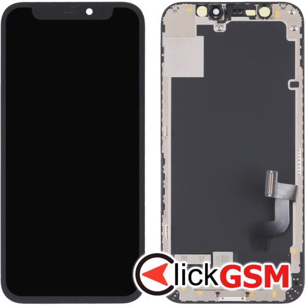 Piesa Display Cu Touchscreen Si Rama Black Apple Iphone 12 Mini 4gta