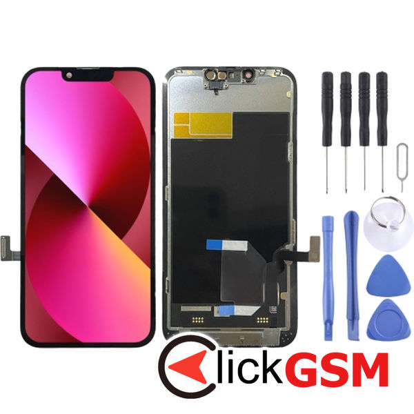 Piesa Display Cu Touchscreen Si Rama Black Apple Iphone 13 4gko