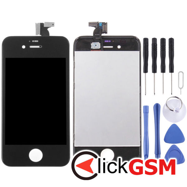 Piesa Piesa Display Cu Touchscreen Si Rama Black Apple Iphone 4s 4f9j