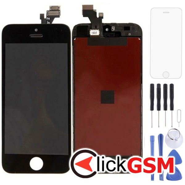 Piesa Piesa Display Cu Touchscreen Si Rama Black Apple Iphone 5 4f9t