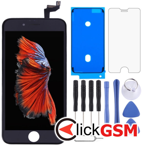 Piesa Display Cu Touchscreen Si Rama Black Apple Iphone 6s 4fkz