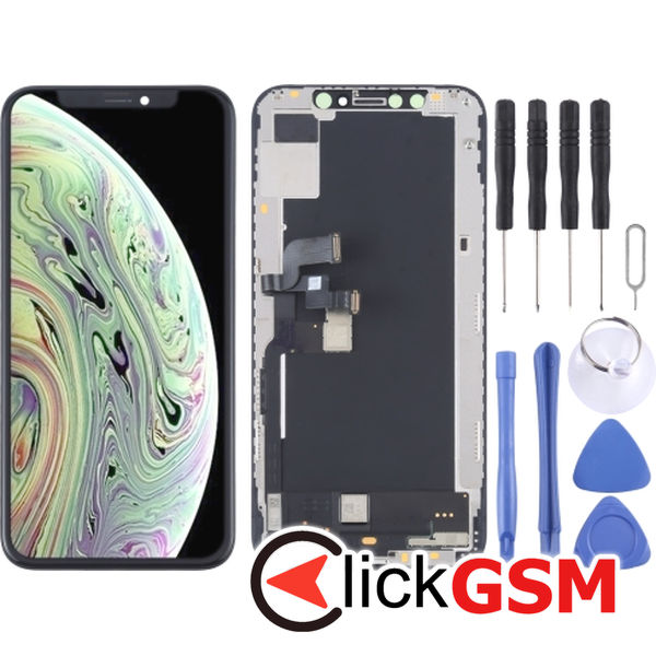 Piesa Display Cu Touchscreen Si Rama Black Apple Iphone Xs 4fnp