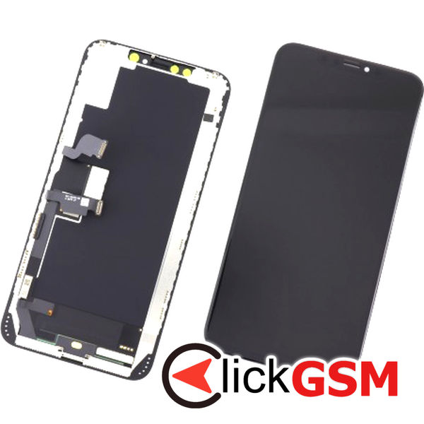 Piesa Display Cu Touchscreen Si Rama Black Apple Iphone Xs Max 4mvr