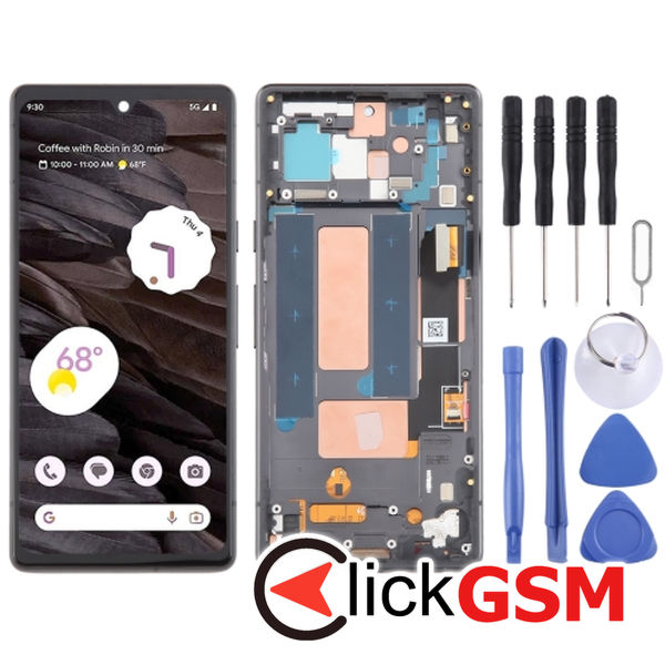 Piesa Piesa Display Cu Touchscreen Si Rama Black Google Pixel 7a 48j8