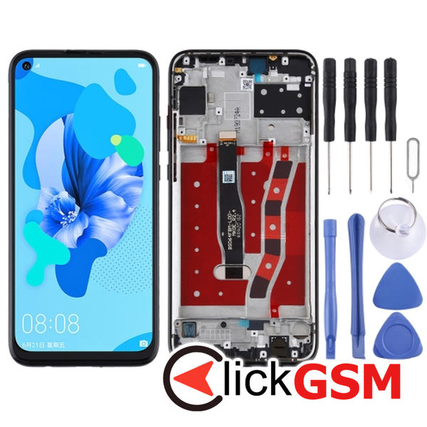 Piesa Piesa Display Cu Touchscreen Si Rama Black Huawei Nova 5i 23ta