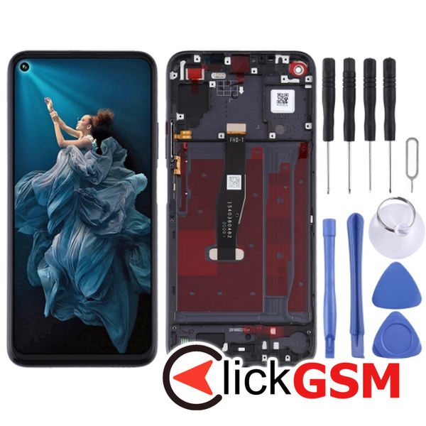 Piesa Display Cu Touchscreen Si Rama Black Huawei Nova 5t 23th