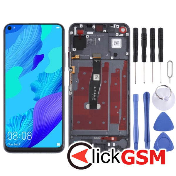 Piesa Piesa Display Cu Touchscreen Si Rama Black Huawei Nova 5t 2urm