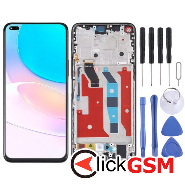 Piesa Display Cu Touchscreen Si Rama Black Huawei Nova 8i 2usl