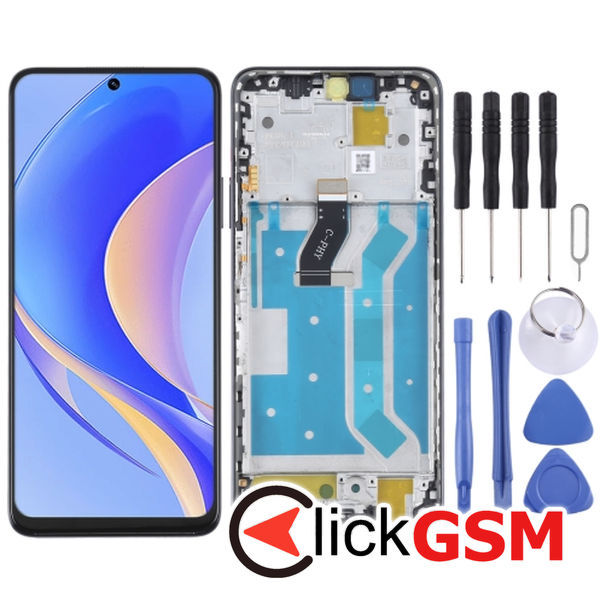 Piesa Piesa Display Cu Touchscreen Si Rama Black Huawei Nova Y90 2us9