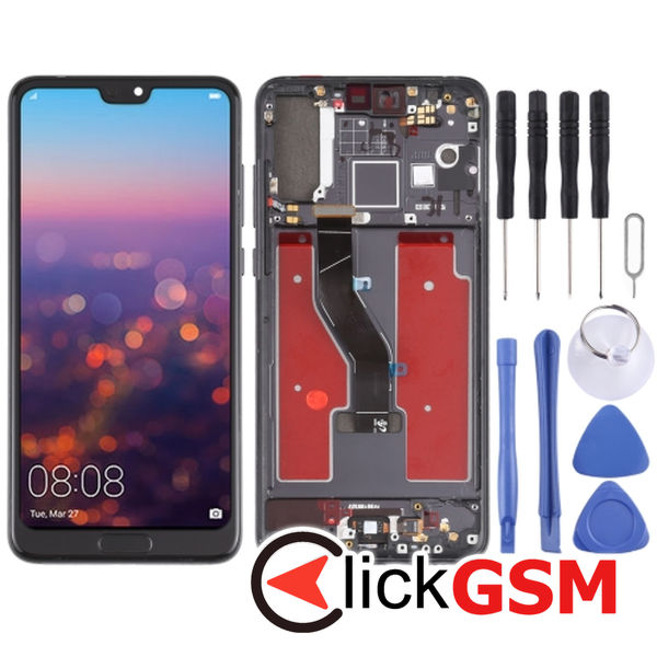 Piesa Piesa Display Cu Touchscreen Si Rama Black Huawei P20 Pro 2bxs