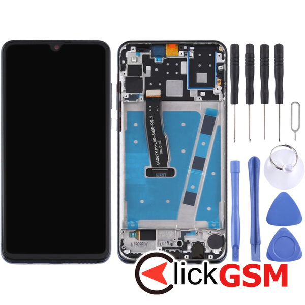 Piesa Display Cu Touchscreen Si Rama Black Huawei P30 Lite 2c7g