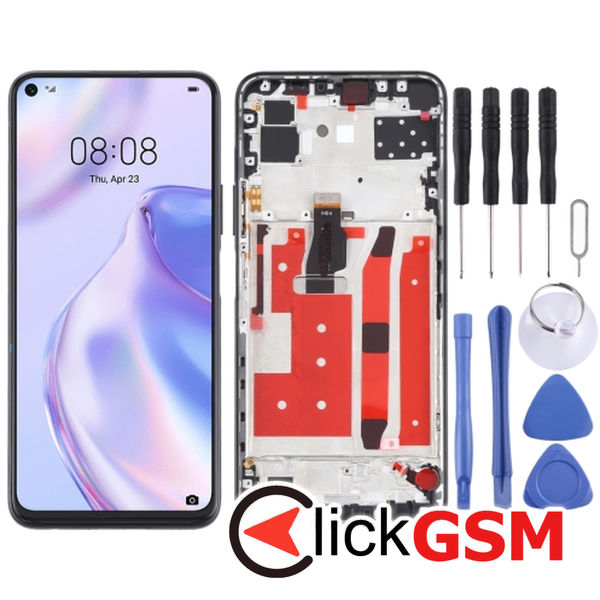 Piesa Display Cu Touchscreen Si Rama Black Huawei P40 Lite 5g 2c35