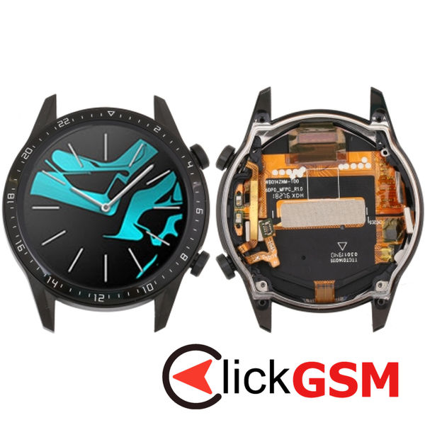 Piesa Piesa Display Cu Touchscreen Si Rama Black Huawei Watch Gt2 42mm 23iu