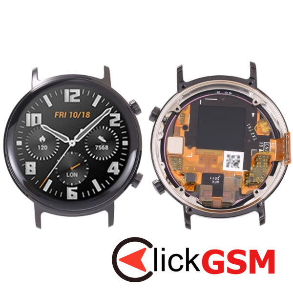 Piesa Piesa Display Cu Touchscreen Si Rama Black Huawei Watch Gt2 42mm 23j6