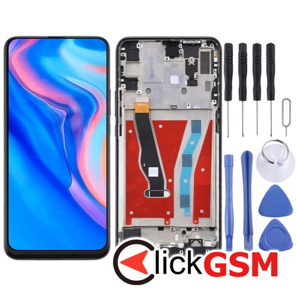 Piesa Display Cu Touchscreen Si Rama Black Huawei Y9 Prime 2019 24j0