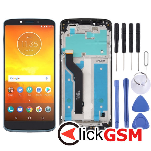 Piesa Display Cu Touchscreen Si Rama Black Motorola Moto E5 Plus 22sl