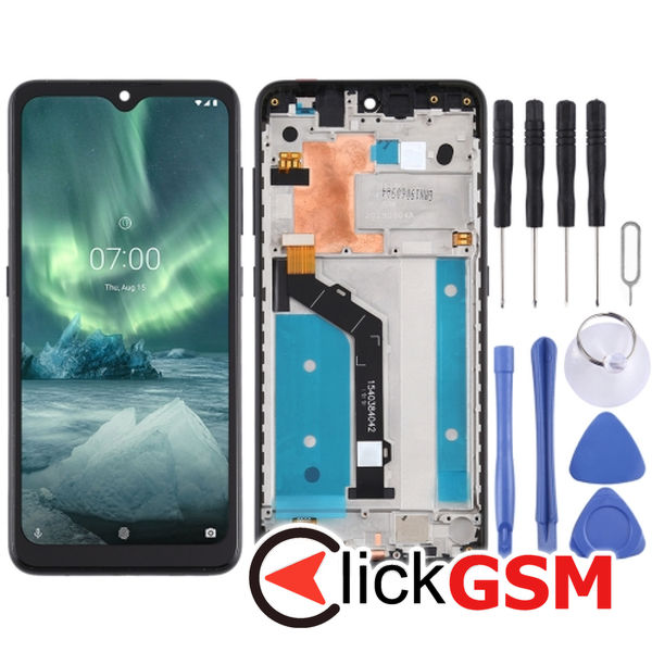 Piesa Piesa Display Cu Touchscreen Si Rama Black Nokia 7.2 49oo