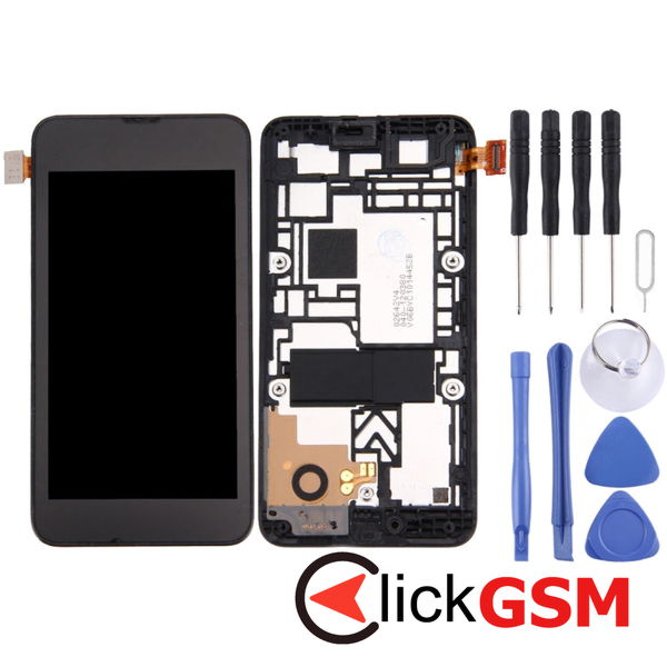 Piesa Piesa Display Cu Touchscreen Si Rama Black Nokia Lumia 530 49st