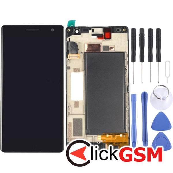 Piesa Display Cu Touchscreen Si Rama Black Nokia Lumia 730 49vz